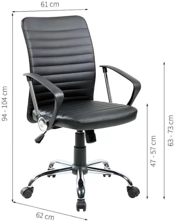Cadeira Presidente Escritório Giratória Fox Office C161w - Preto - Image 3