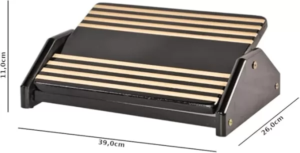 Apoio Ergonômico para Os Pés, MDF Natural (Cor: Black Piano) - Image 3