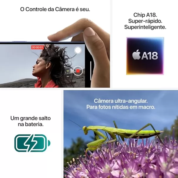 Apple iPhone 16 (256 GB) – Branco - Image 2