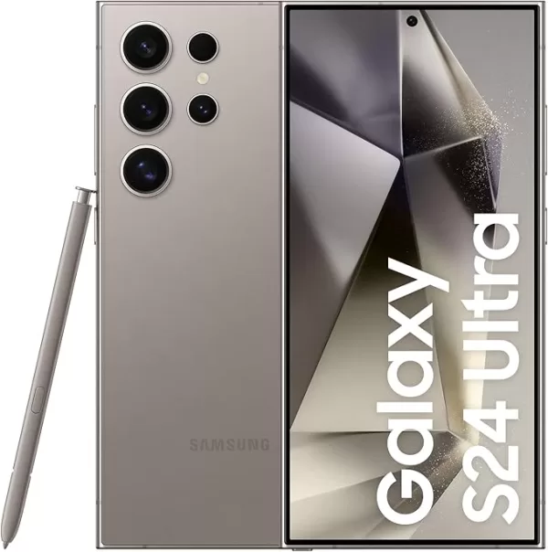 Smartphone Samsung Galaxy S24 Ultra, Galaxy AI, Selfie de 12MP, Tela de 6.8" 1-120Hz, 256GB, 12GB RAM - Titânio Cinza