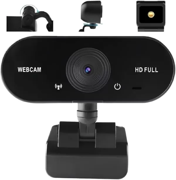 WebCam Full HD 1080p com microfone Home Office Videoconferências Preto - Image 2
